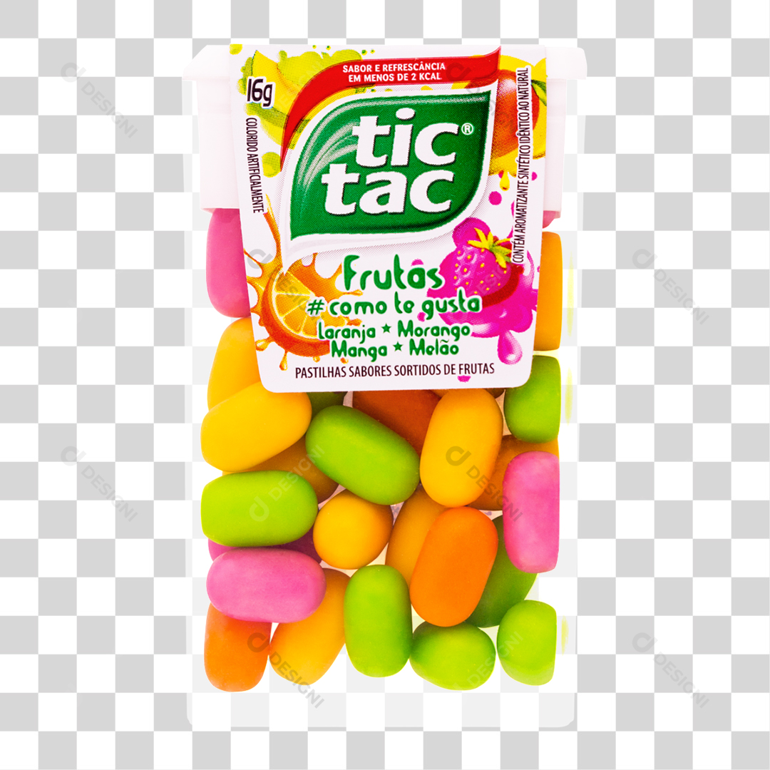 Pastílha Tic Tac Frutas 14g PNG Transparente Sem Fundo