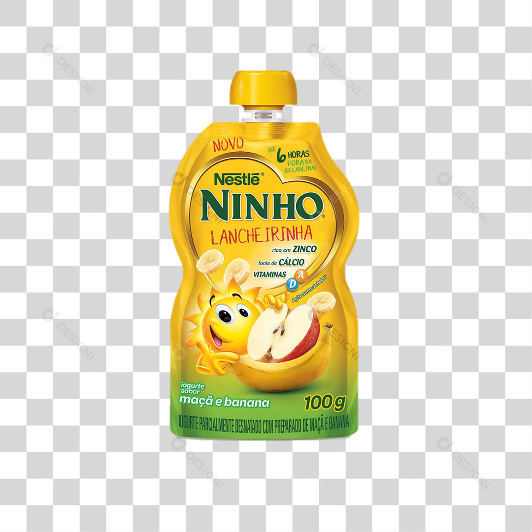 Iogurte Ninho Lancheirinha Maça e Banana 100g PNG Transparente