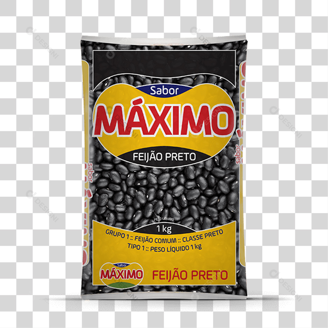 Feijão Preto Sabor Máximo 1Kl PNG Transparente