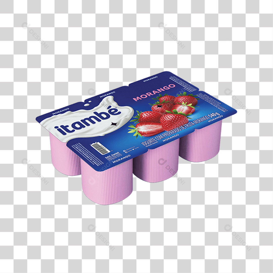 Iogurte Itambé Morango 540g PNG Transparente