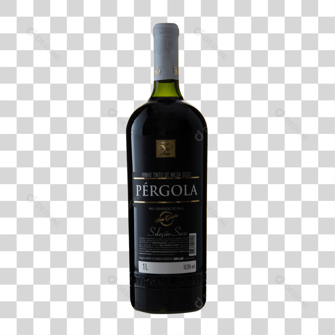 Vinho Tinto Pérgola Seco 1L PNG Transparente