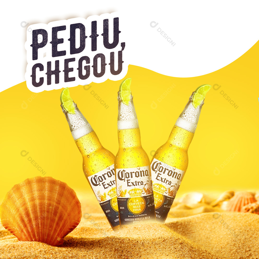 Cerveja Corona Bares Bebidas Social Media PSD Editável