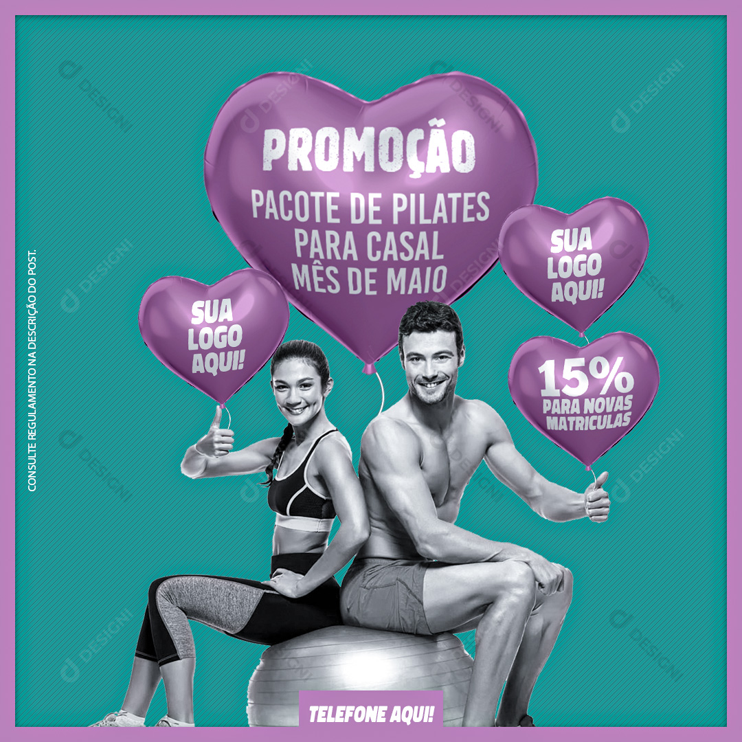 Promoção Pilates Para Casal Social Media PSD Editável