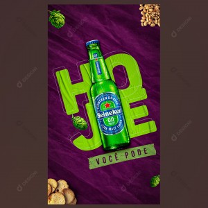 Cerveja Heineken Hoje Você Pode Bares Social Media PSD Editável Stories