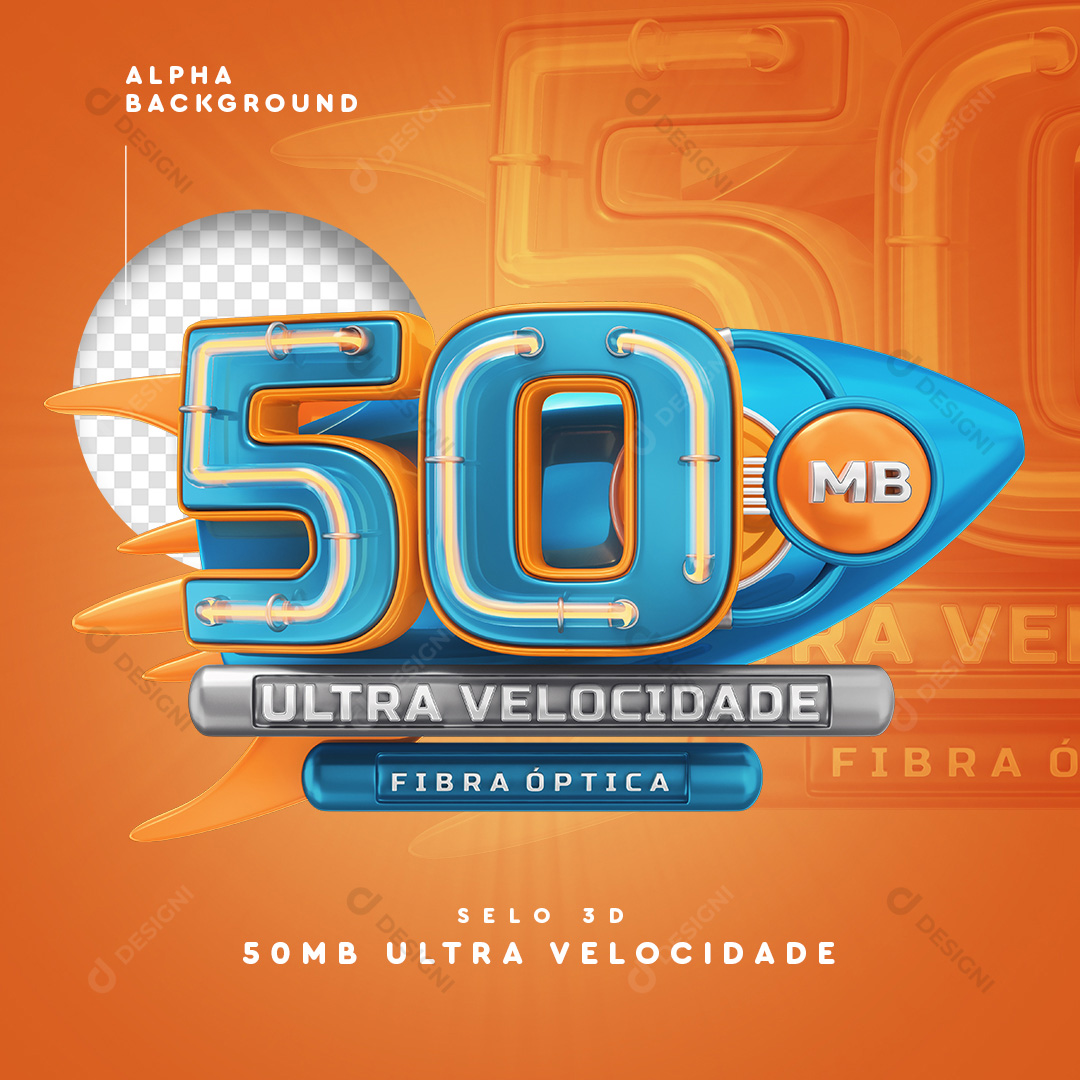 Selo Internet 50MB Ultra Velovidade PNG Transparente Sem Fundo