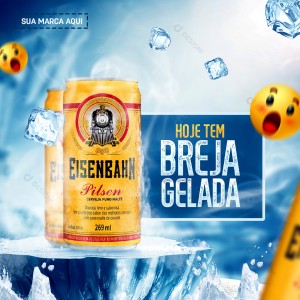 Bares Distribuidoras de Bebidas Conveniências Eisenbahn Social Media PSD Editável