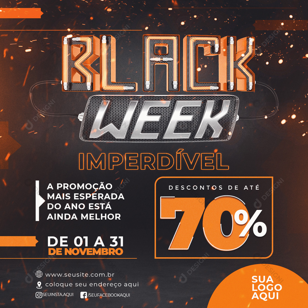 Black Week Promoções Ofertas Social Media PSD Editável