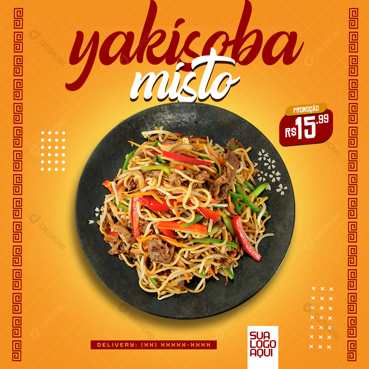 Yakisoba Misto Social Media PSD Editável