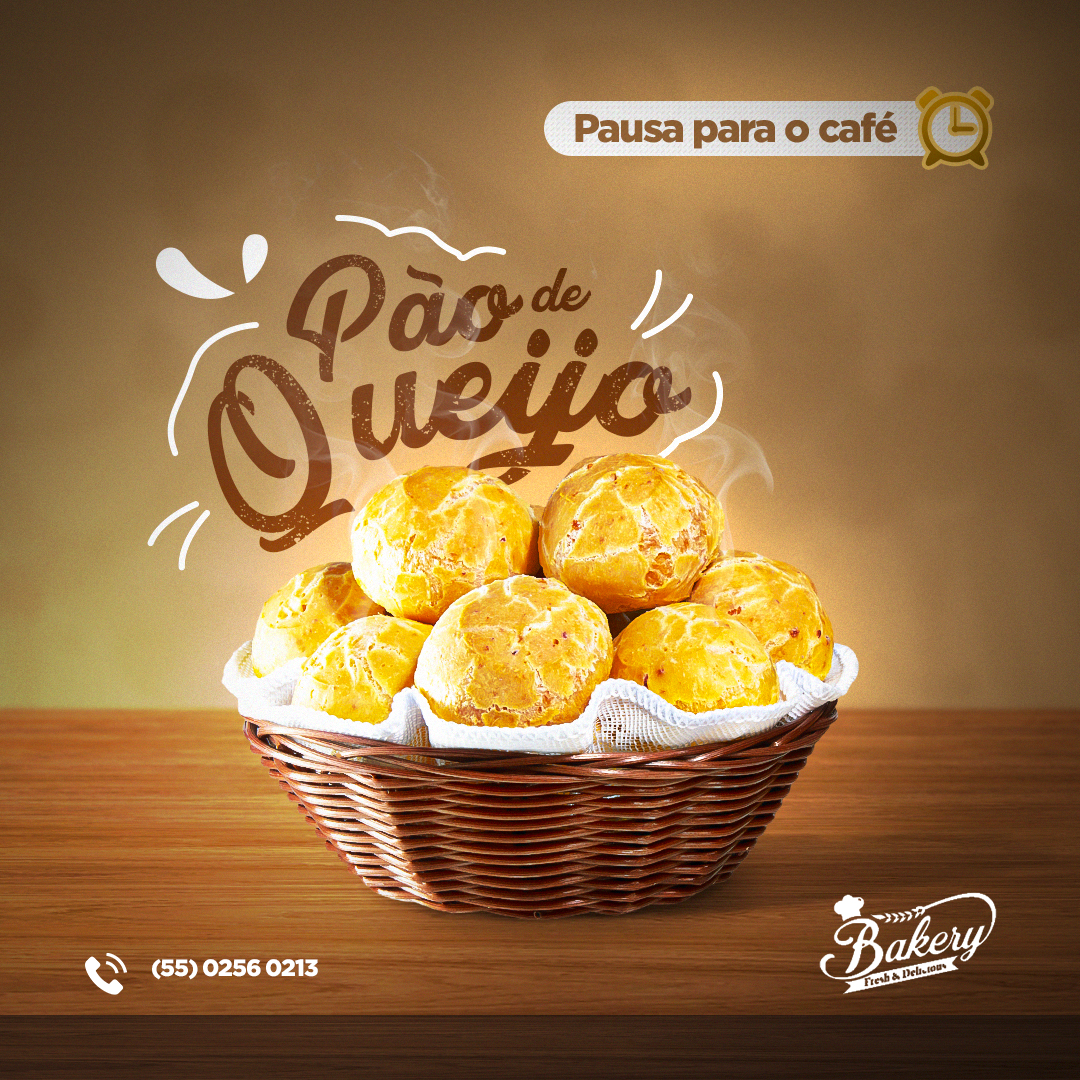 Pão de Queijo Social Media PSD Editável