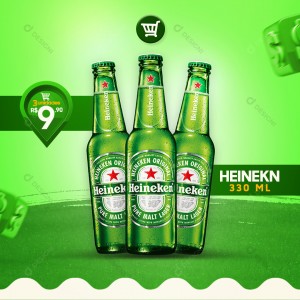 Cerveja Heineken Bares Social Media PSD Editável