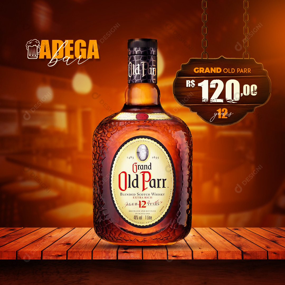 Whisky Old Parr Grand Social Media PSD Editável