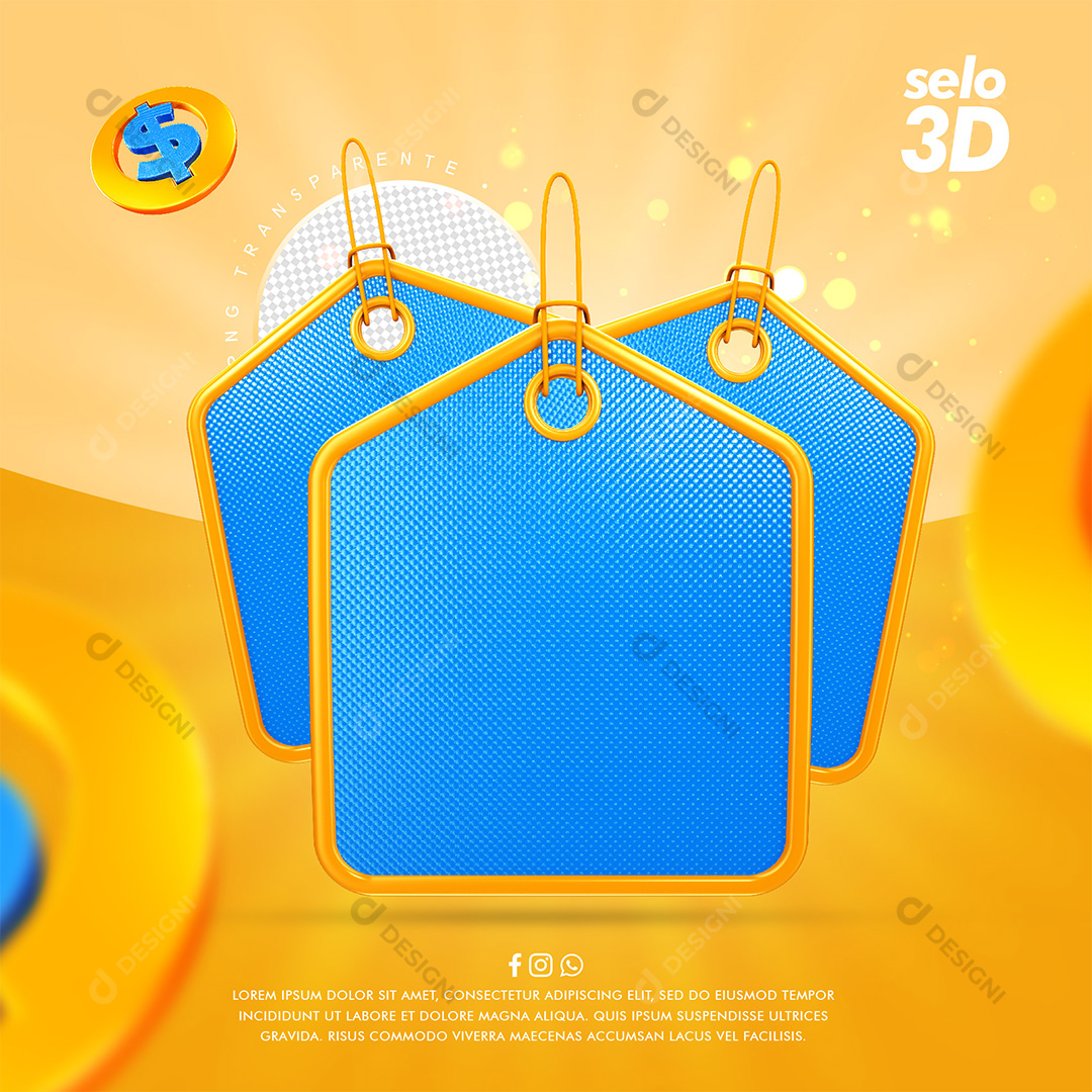 Elementos Etiquetas De Preço 3D PSD + PNG