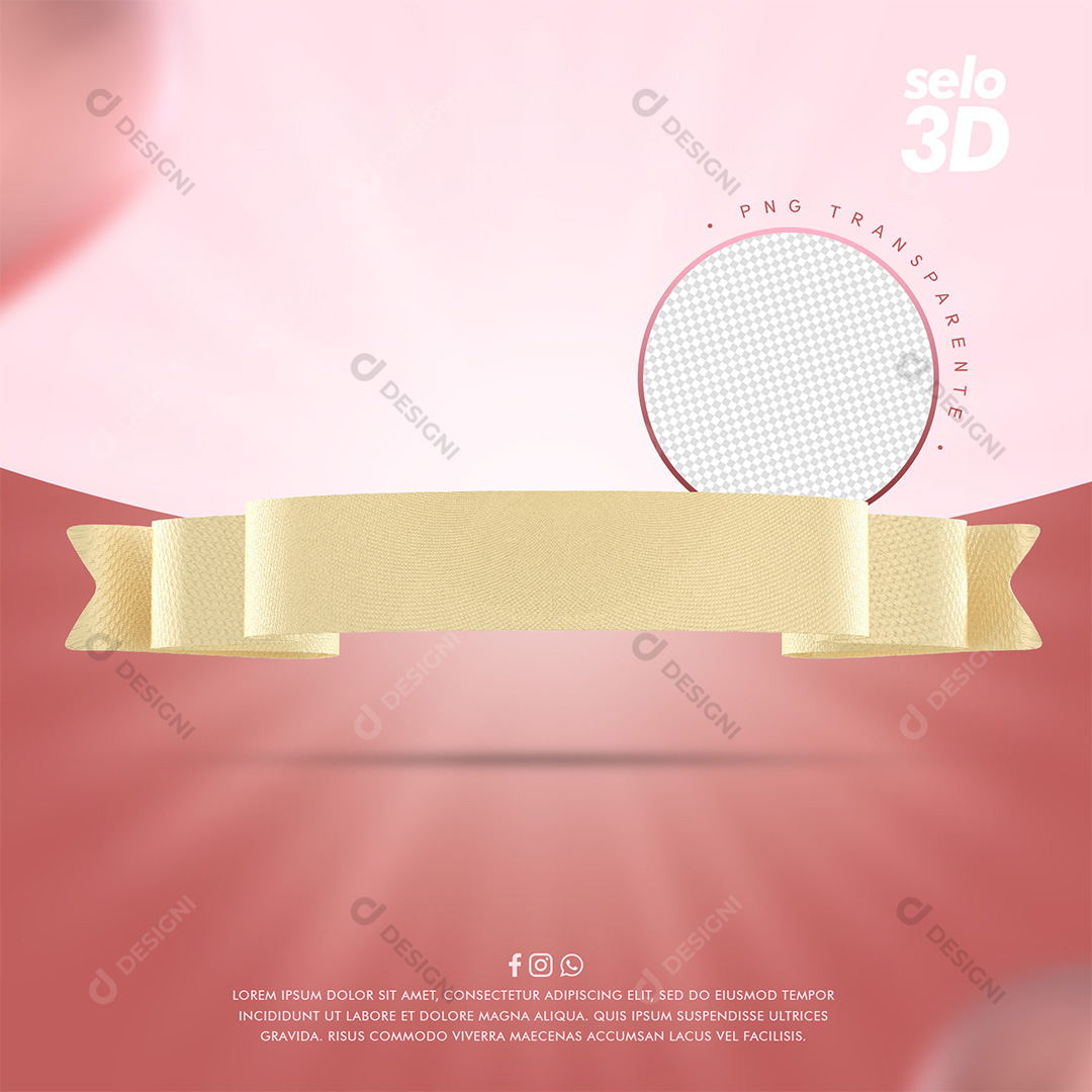 Fita Elemento 3D PSD + PNG