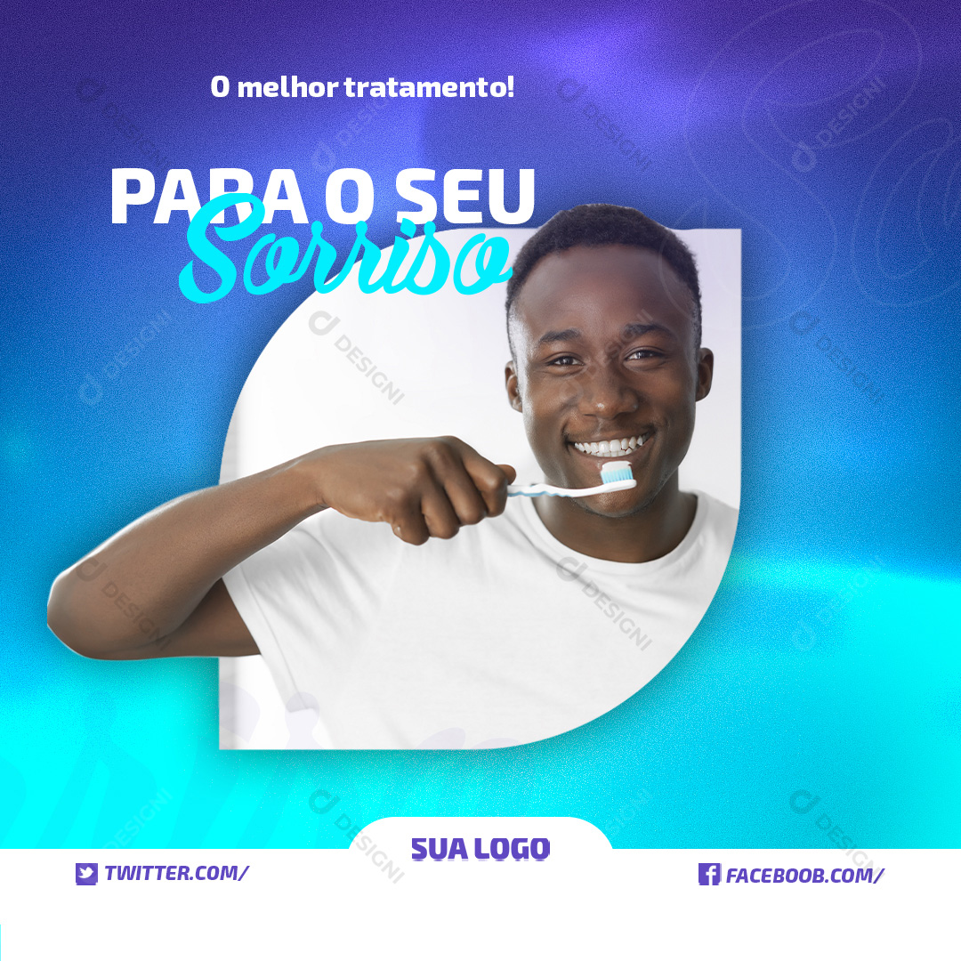 Para O Seu Sorriso Social Media PSD Editável Odontologia