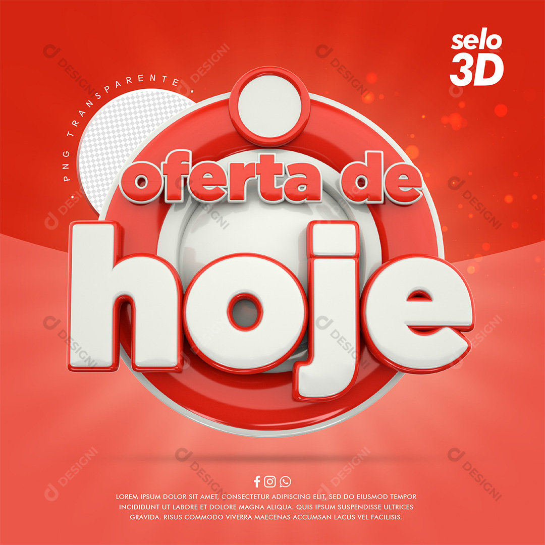 Selo 3D Oferta Do Dia PSD + PNG