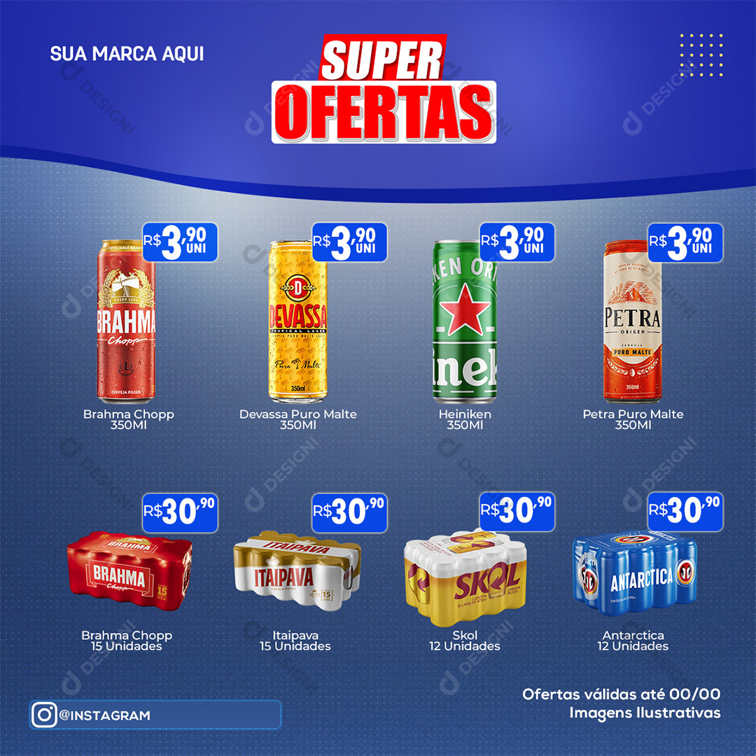 Super Ofertas Encartes Supermercado PSD Editável