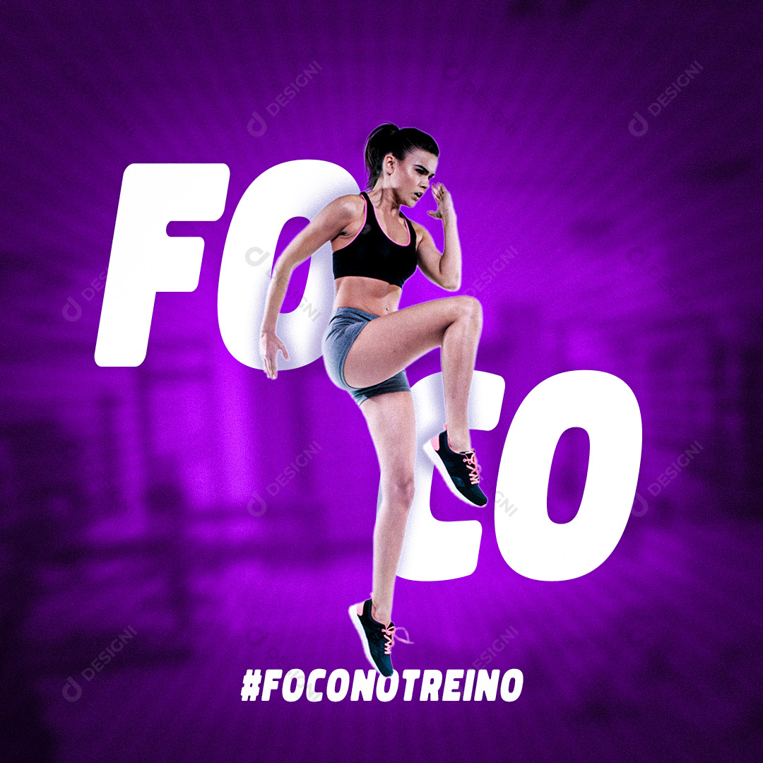 Foco No Treino Academia Social Media PSD Editável