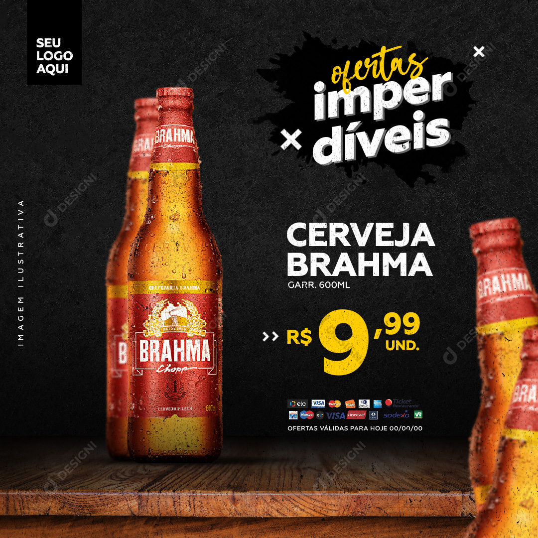 Ofertas Imperdíveis Distribuidora Cerveja Brahma PSD Editável