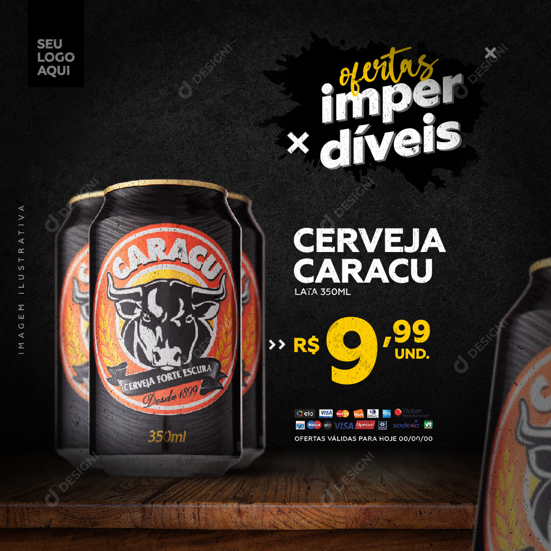 Ofertas Imperdíveis Distribuidora Cerveja Caracu PSD Editável