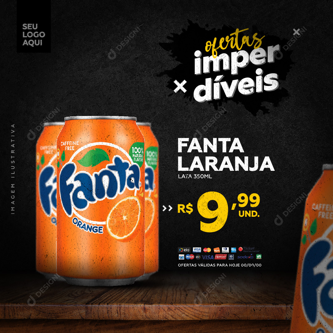 Ofertas Imperdíveis Distribuidora Fanta Laranja PSD Editável