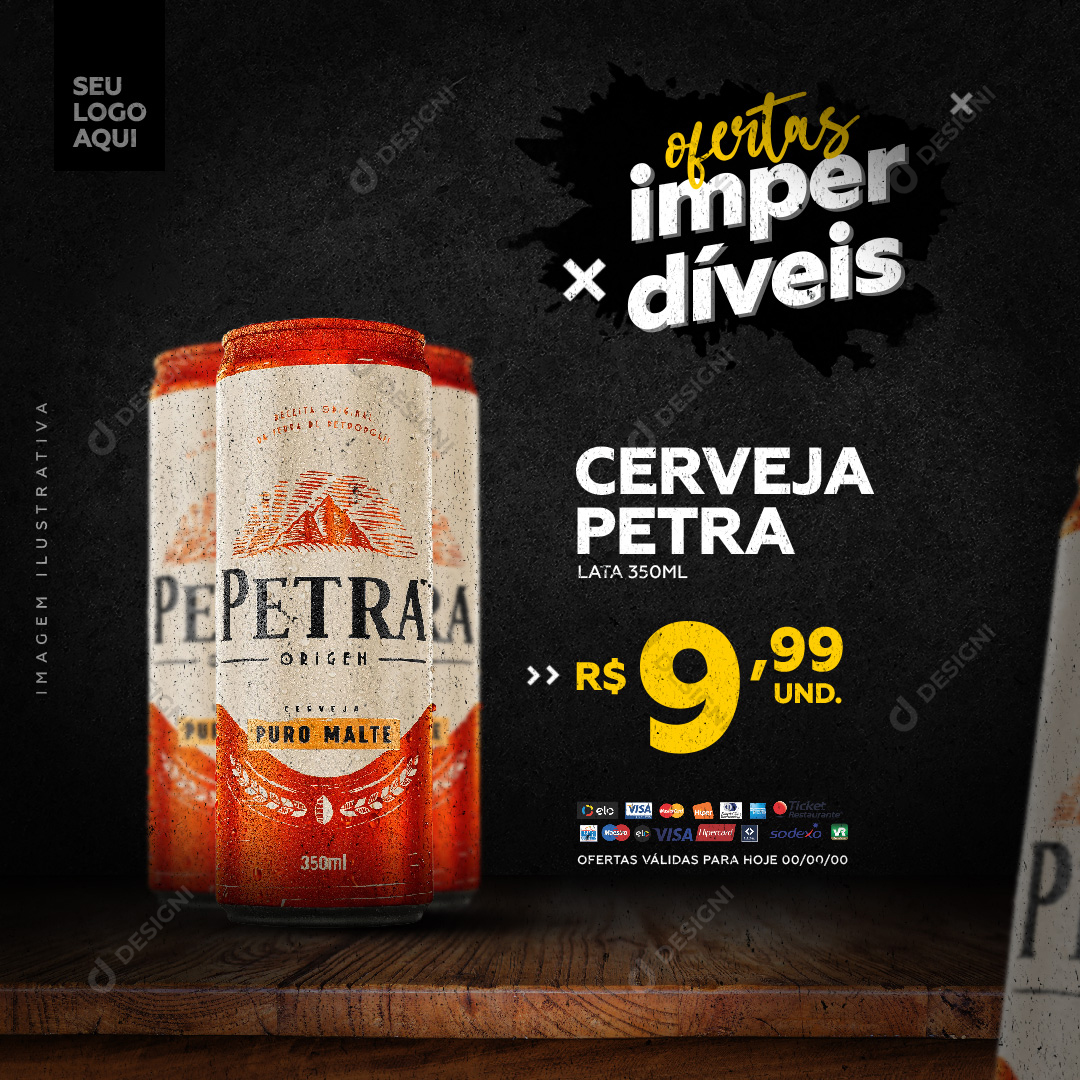 Ofertas Imperdíveis Distribuidora Cerveja Petra PSD Editável