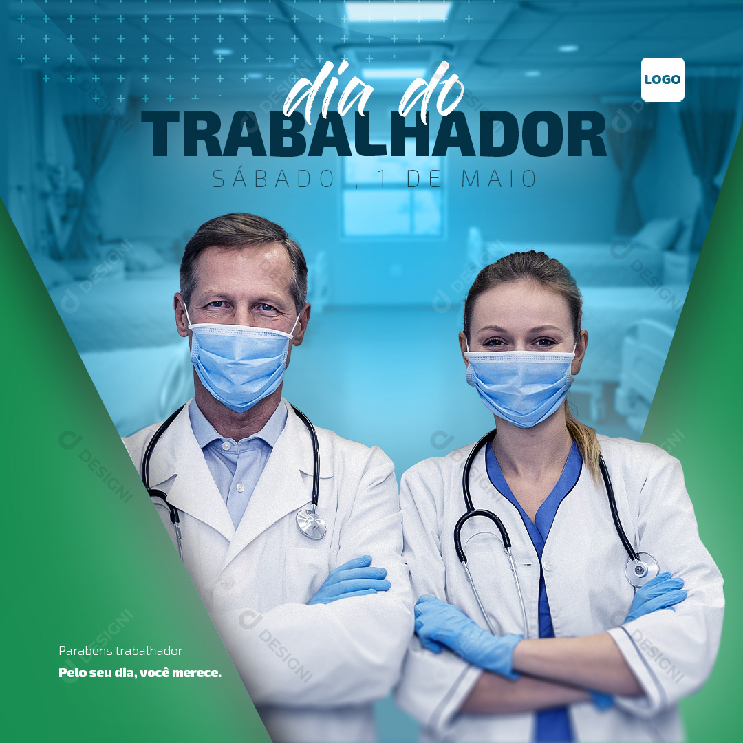 Dia do Trabalhador Social Media PSD Editável Data Comemorativa