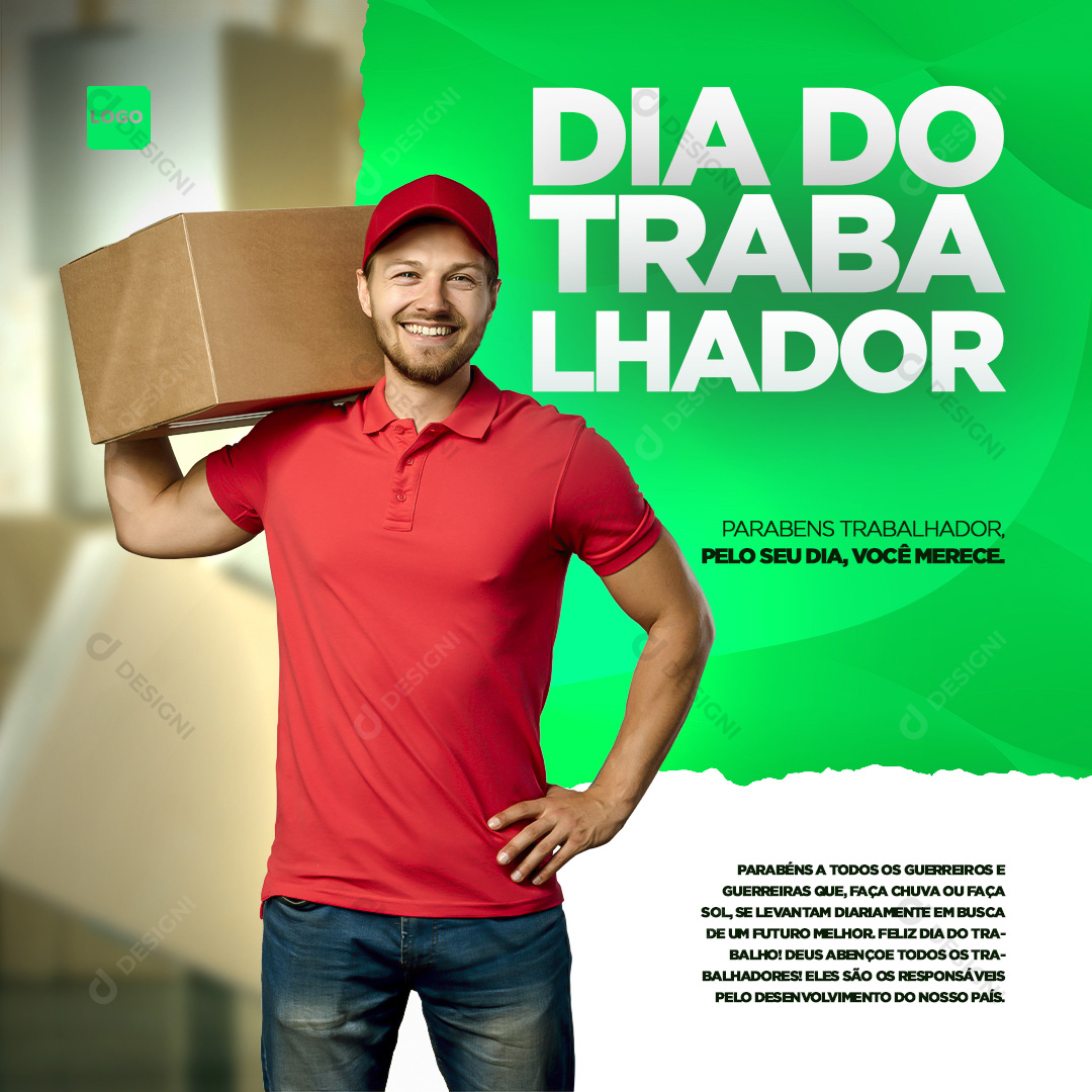 Dia do Trabalhador Social Media PSD Editável Data Comemorativa