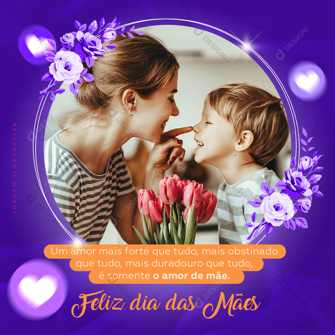 Feliz Dia das Mães Social Media PSD Editável
