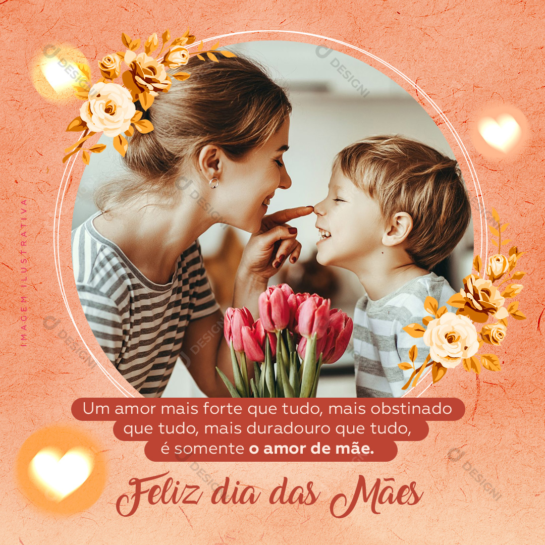 Feliz Dia das Mães Social Media PSD Editável