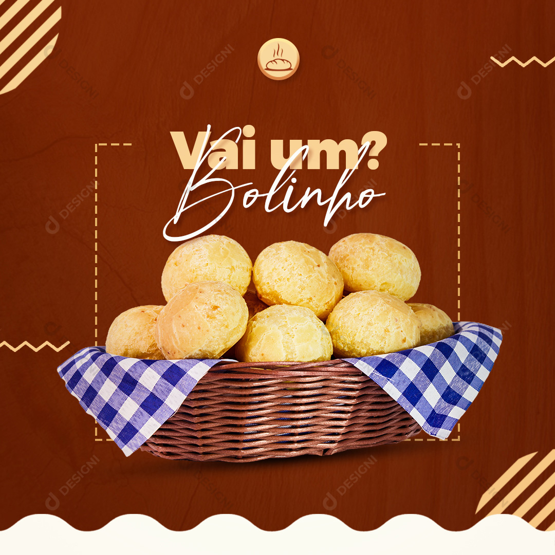 Bolinho de Queijo Social Media PSD Editável