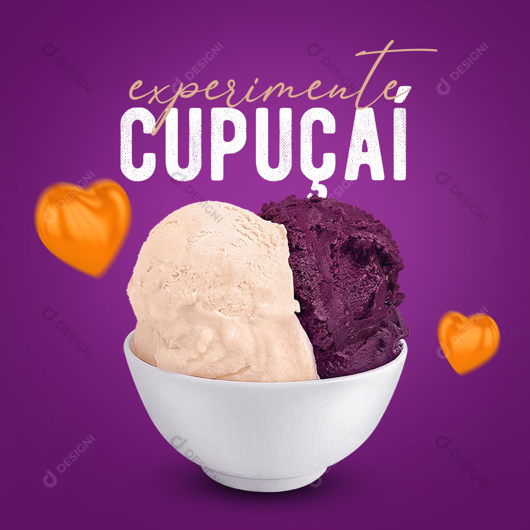 Experimente Cupuçaí Social Media PSD Editável
