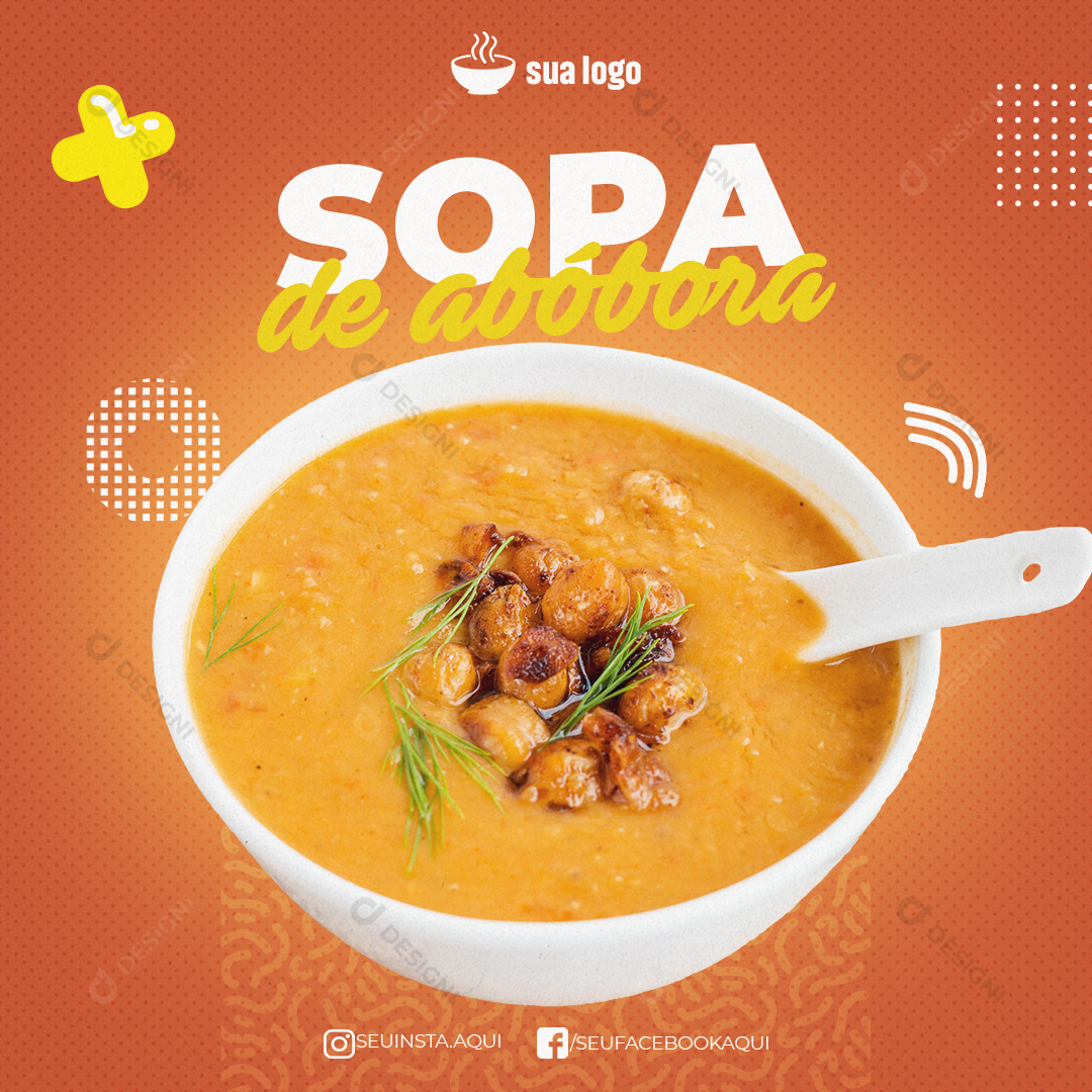 Sopa de Abóbora Social Media PSD Editável