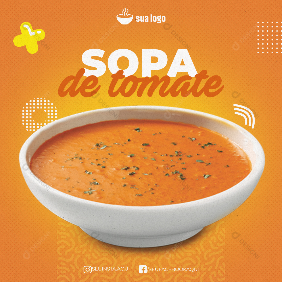 Sopa de Tomate Social Media PSD Editável