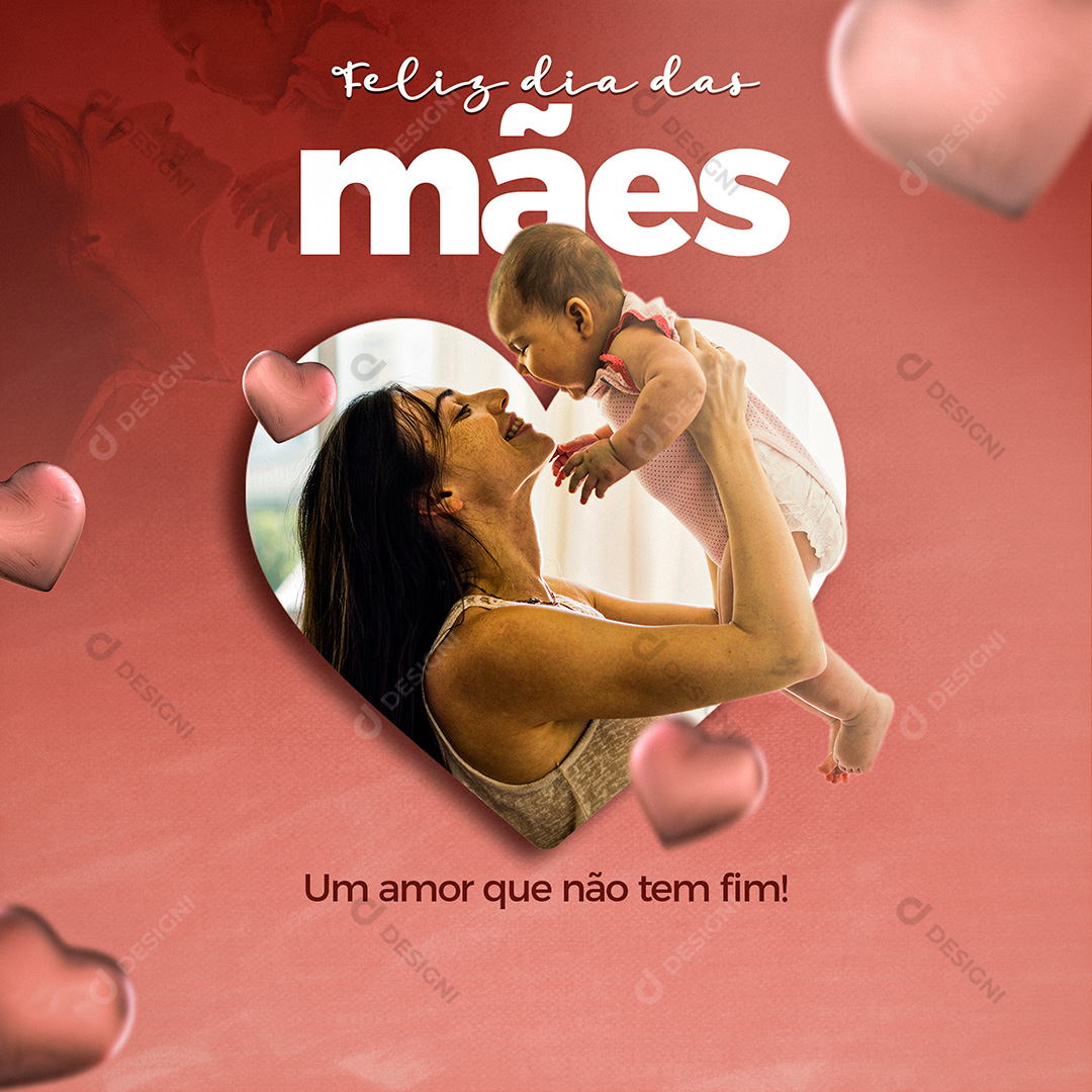 Feliz Dia das Mães Social Media PSD Editável
