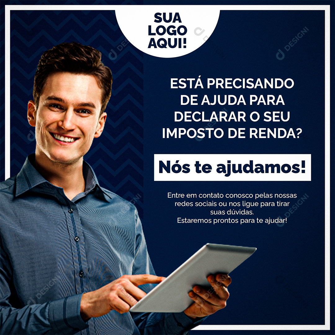 Declare Seu Imposto de Renda Social Media PSD Editável