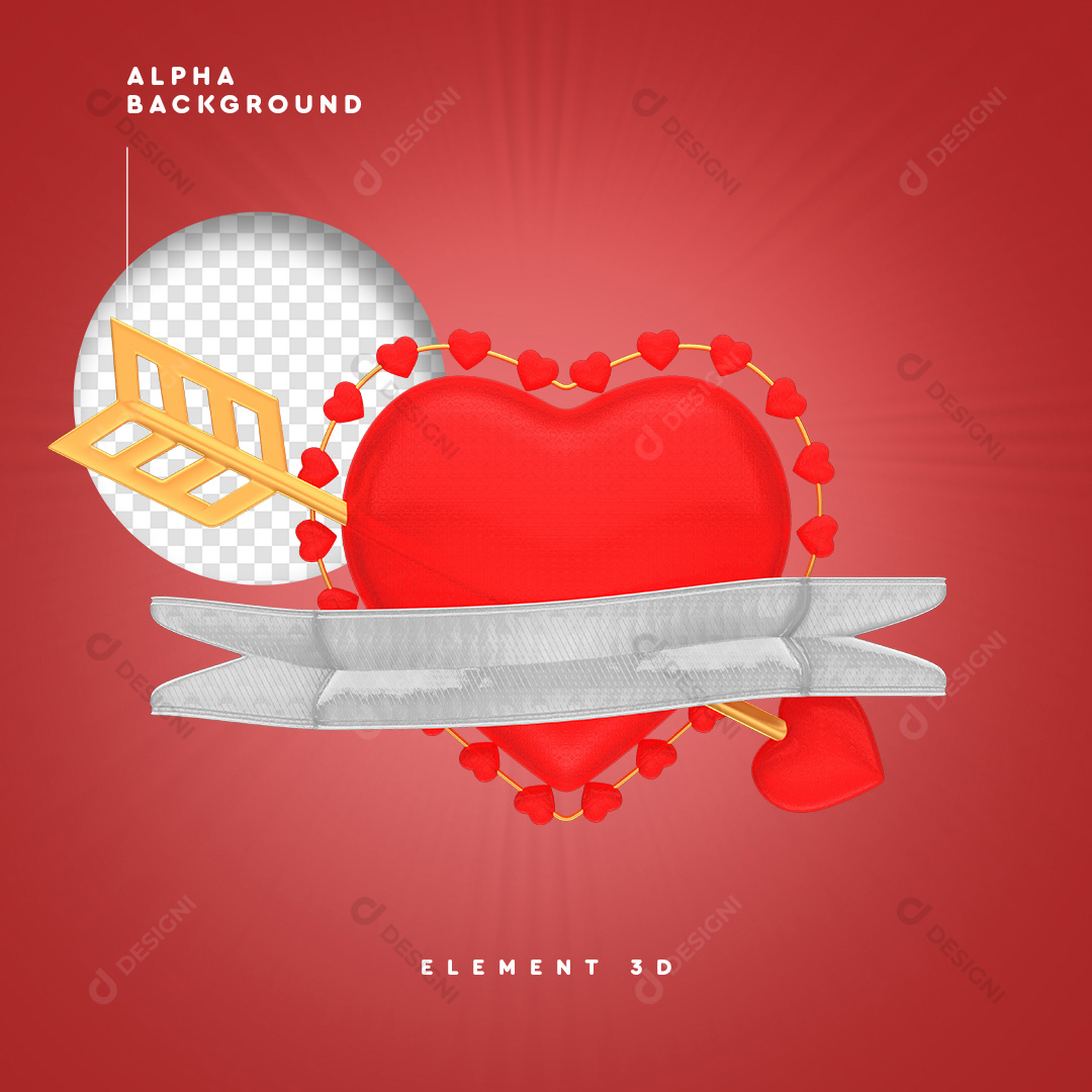 Elemento 3D Dia Dos Namorados PNG Transparente Sem Fundo