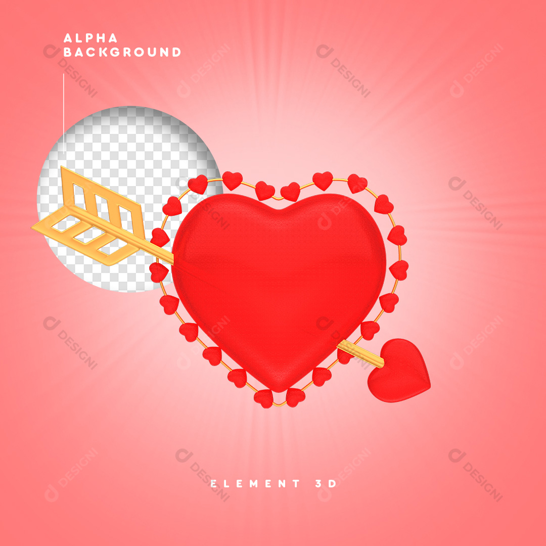 Elemento 3D Dia Dos Namorados PNG Transparente Sem Fundo
