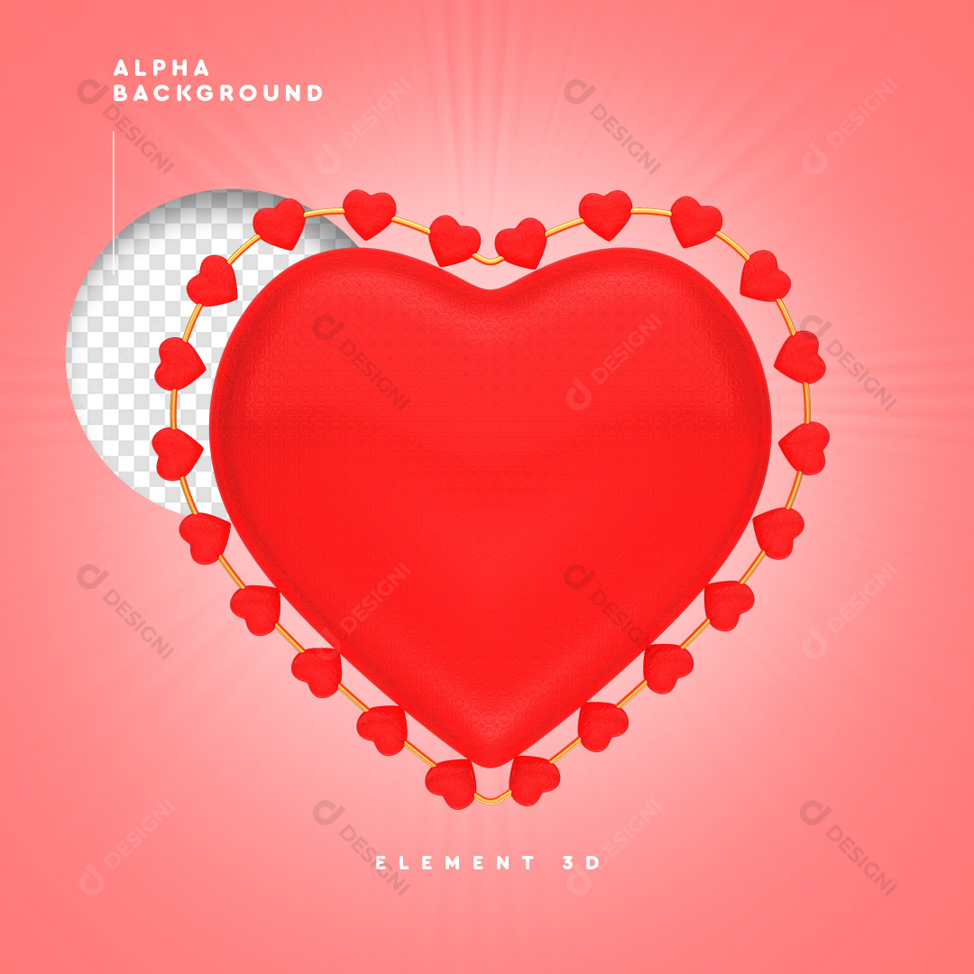Elemento 3D Dia Dos Namorados PNG Transparente Sem Fundo
