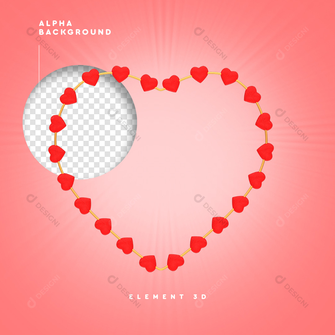 Elemento 3D Dia Dos Namorados PNG Transparente Sem Fundo