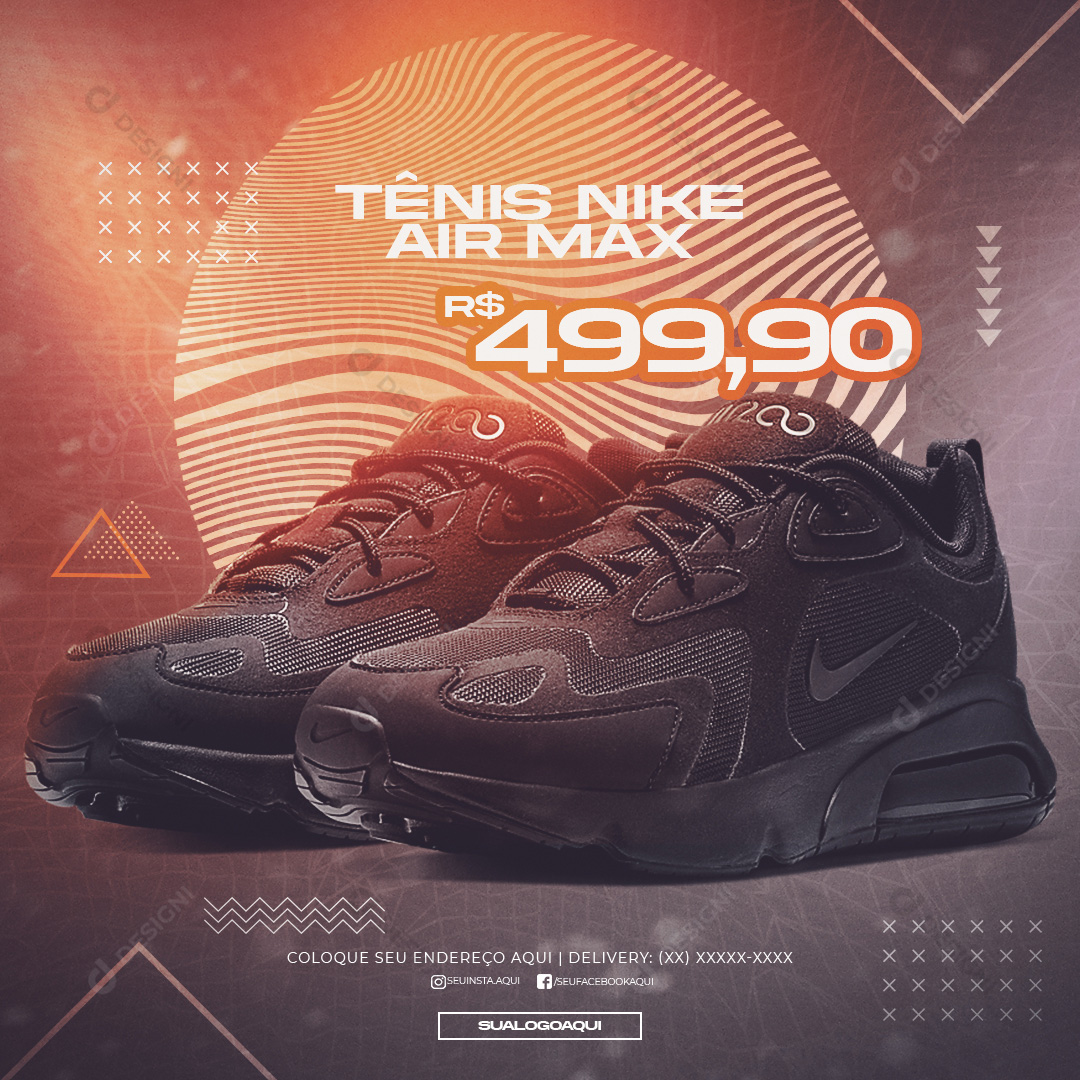 Tênis Nike Air Max Social Media PSD Editável