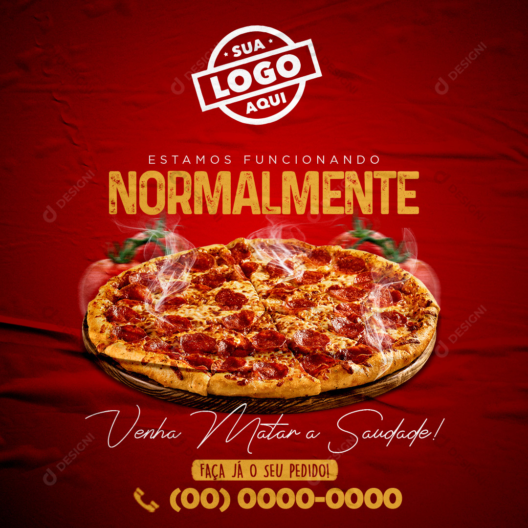 Pizza Pizzaria Social Media PSD Editável