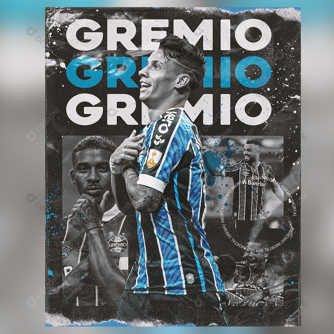 Futebol Time Grêmio Social Media PSD Editàvel