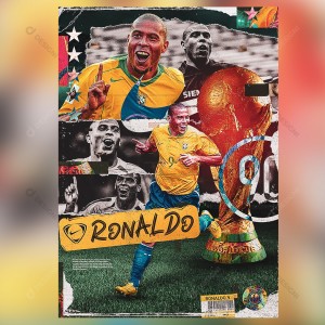 Futebol Jogador Ronaldo Fenômeno Social Media PSD Editável