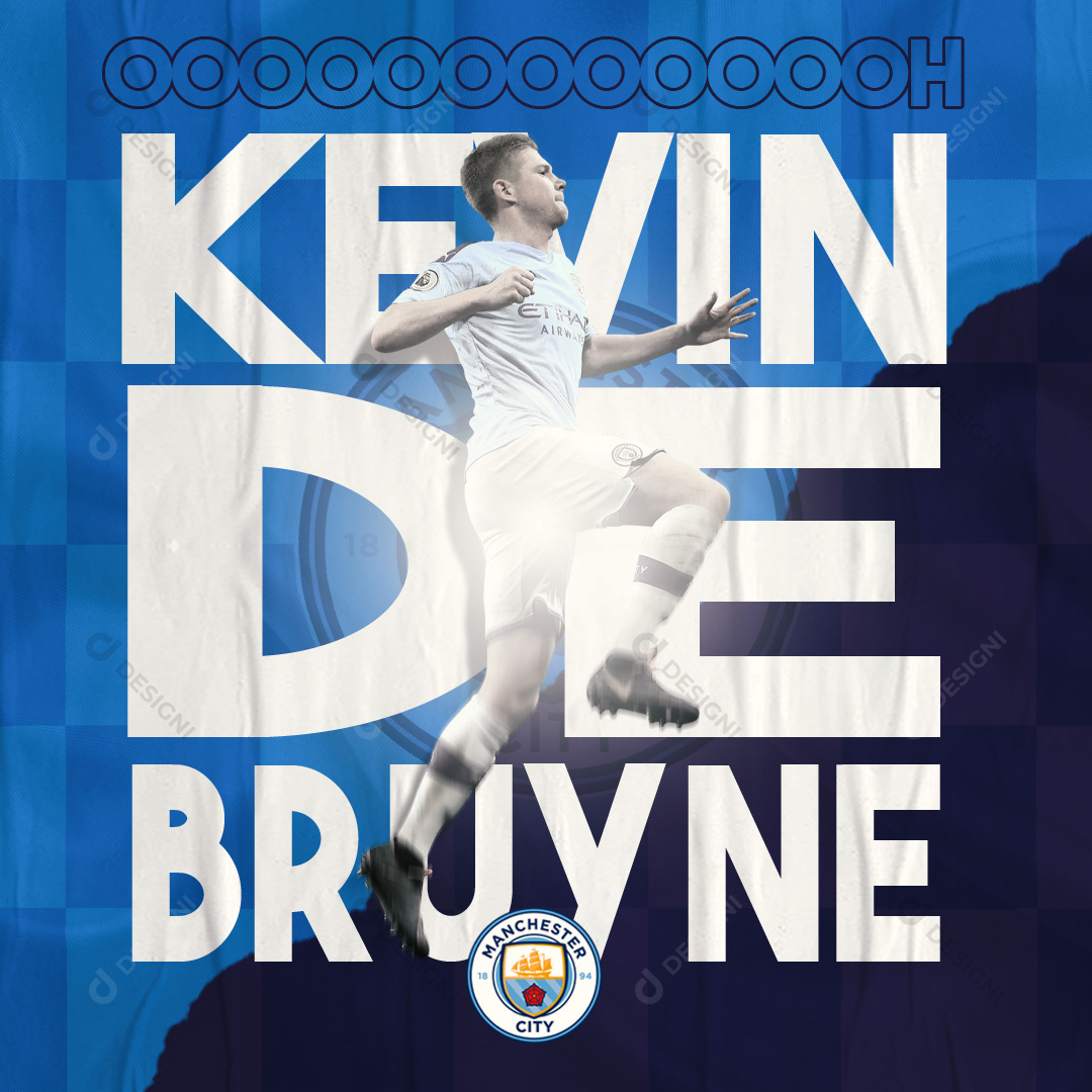 Futebol Jogador Kevin de Bruyne Social Media PSD Editável