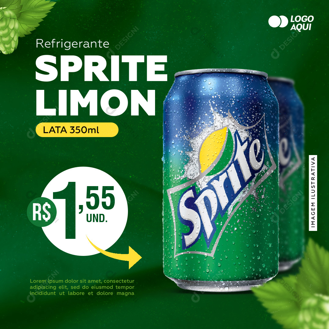 Refrigerante Sprite Limon Social Media PSD Editável