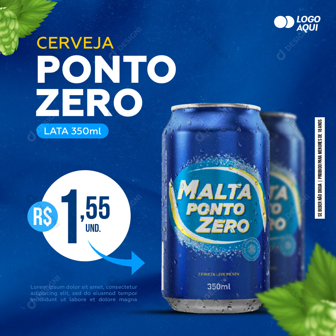 Cerveja Ponto Zero Distribuidora Social Media PSD Editável