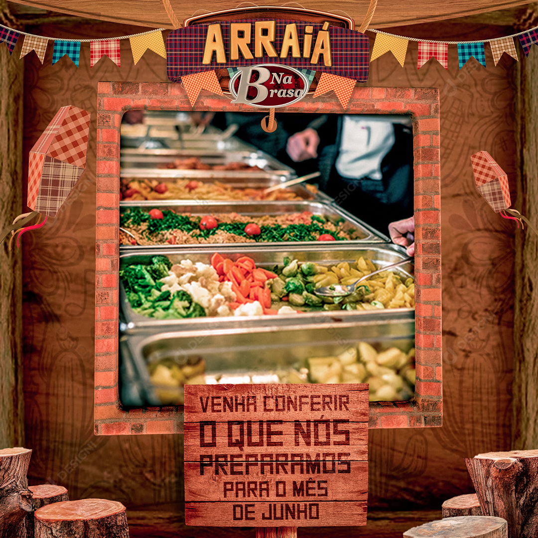 Restaurante Mês de Junho Social Media PSD Editável