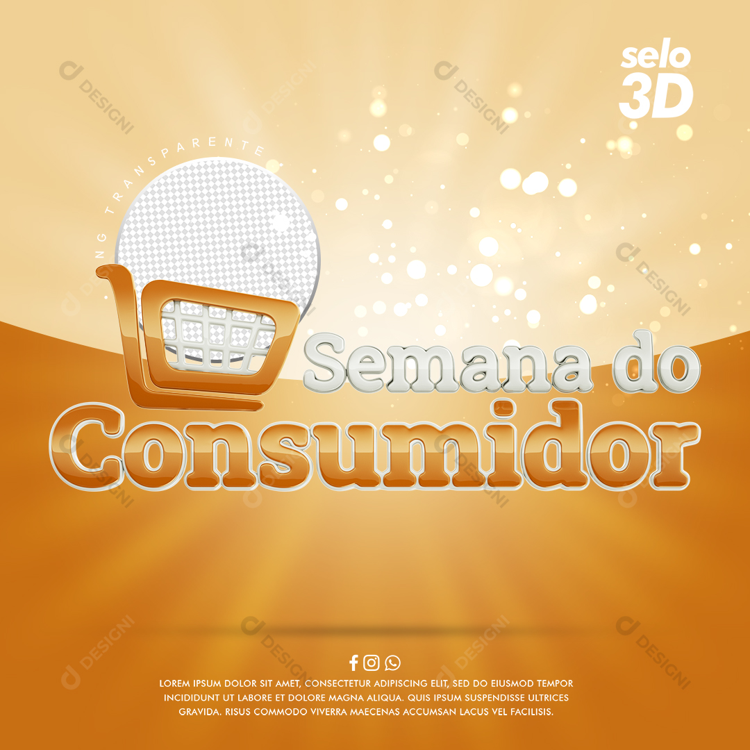 Selo 3D Semana do Consumidor PSD + PNG Transparente