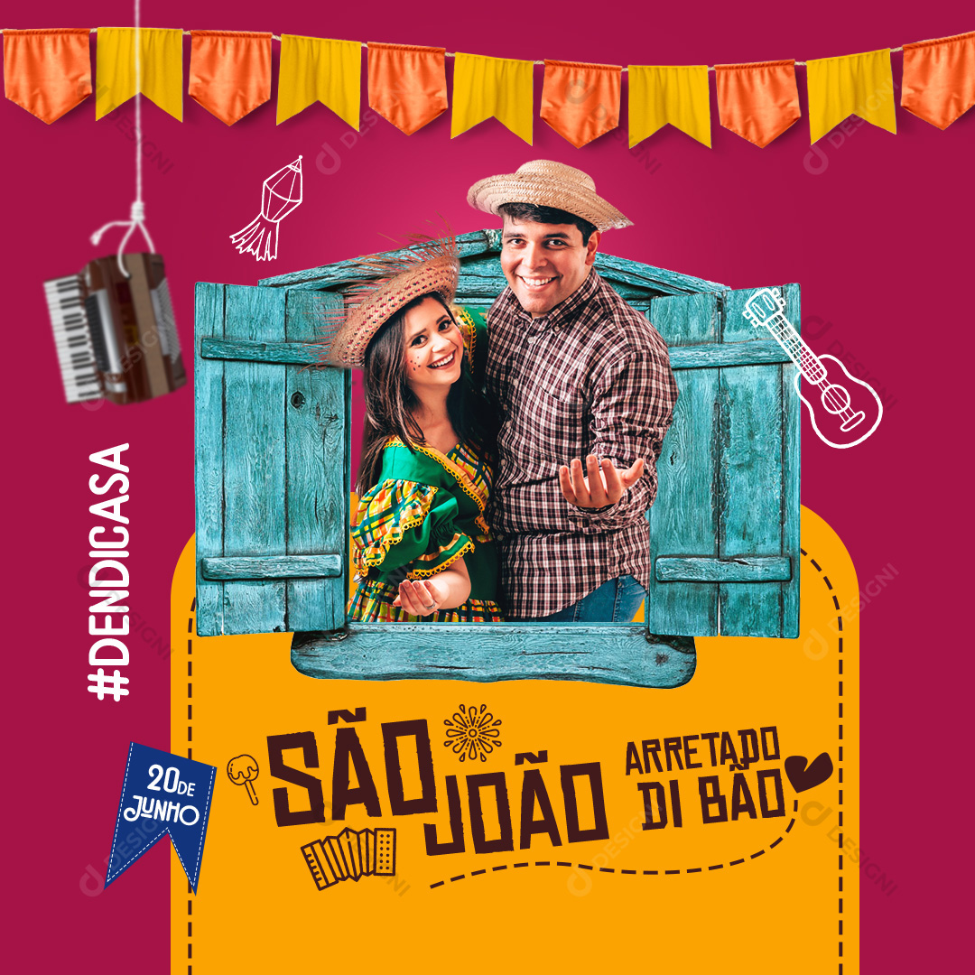 São João Arretado de Bão Social Media PSD Editável