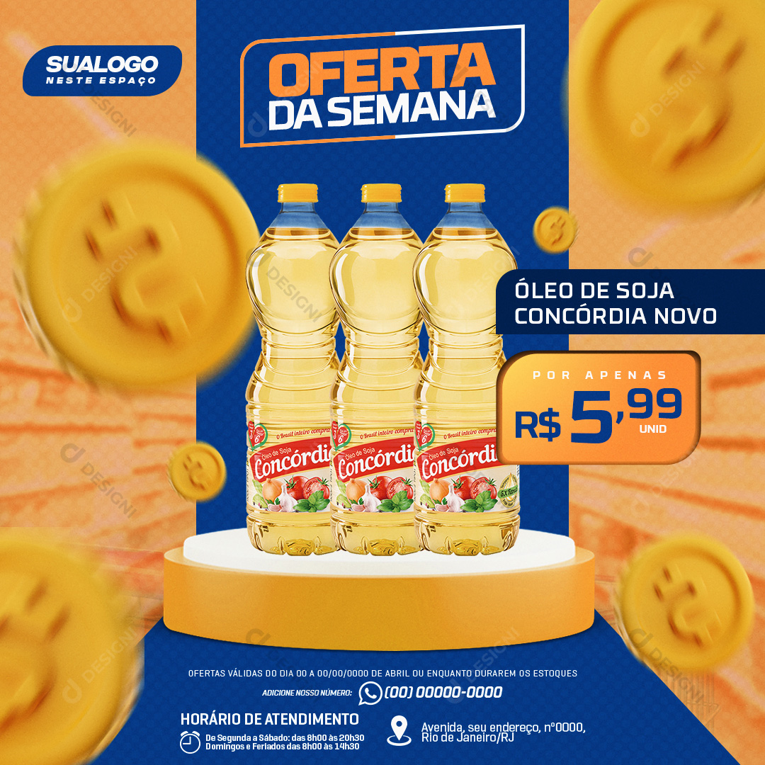 Oferta da Semana Supermercado Social Media PSD Editável